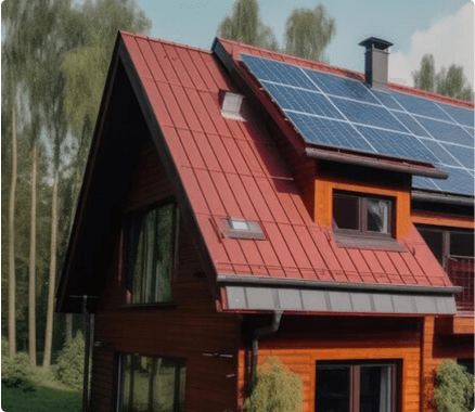 Factory rooftop solar panels
